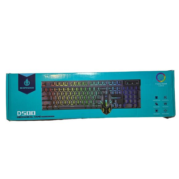 Shipadoo D500 Mechanical Hand Esports Backlight Keyboard and Mouse Set *Open Box - Picture 2 of 5